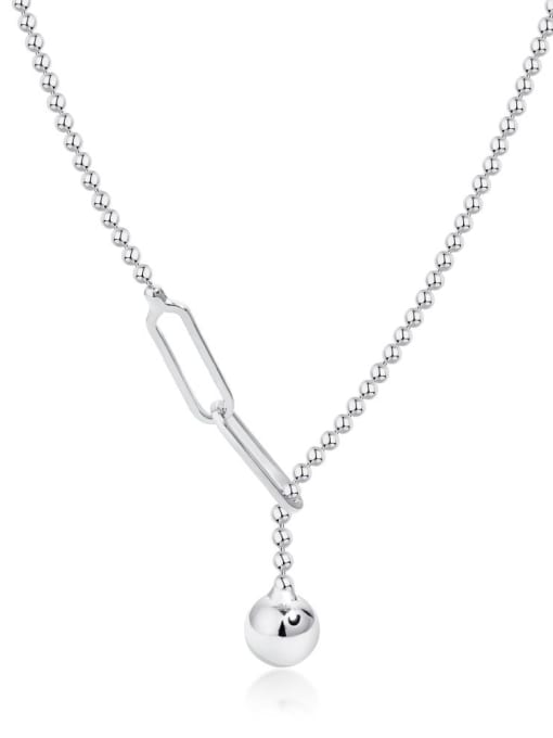 STL-Silver Jewelry 925 Sterling Silver Tassel Minimalist Lariat Necklace