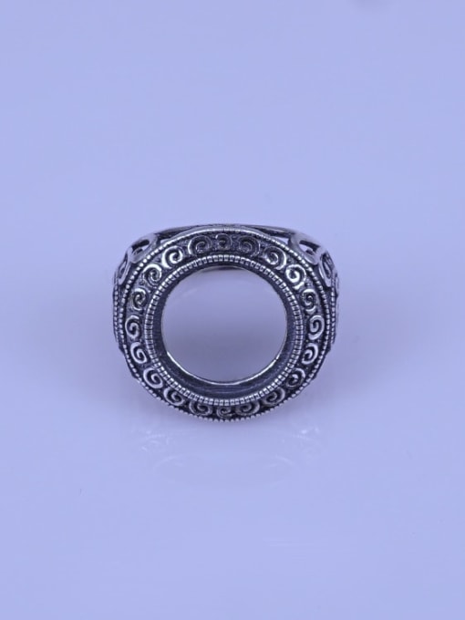 Supply 925 Sterling Silver Round Ring Setting Stone size: 14*14mm 0