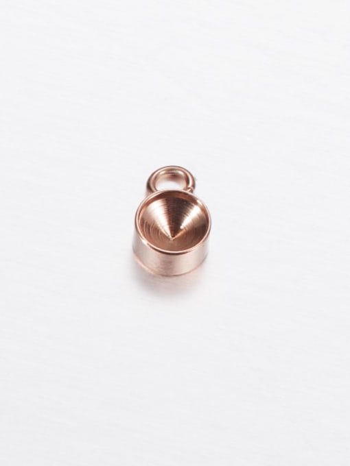 Mp493 rose gold (6mm) Stainless Steel Birthstone Bottom Support