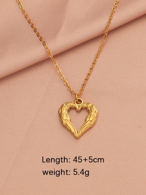 Gold Large LT001MP696 Stainless steel Heart Minimalist Necklace