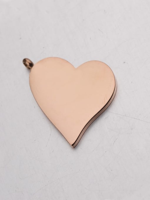rose gold Stainless steel Heart Minimalist Pendant