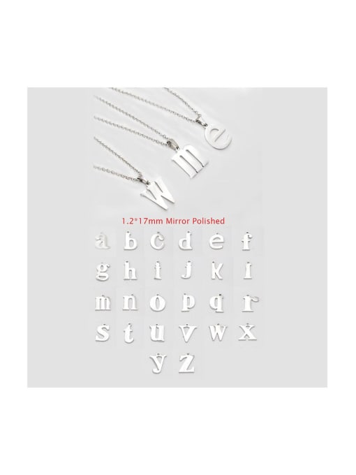 MEN PO Stainless steel Letter Minimalist Initials Necklace 1