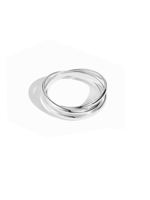 DY120948 925 Sterling Silver Geometric Minimalist Stackable Ring