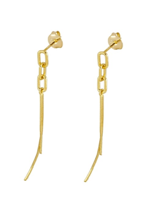 YUANFAN 925 Sterling Silver Tassel Minimalist Threader Earring 2