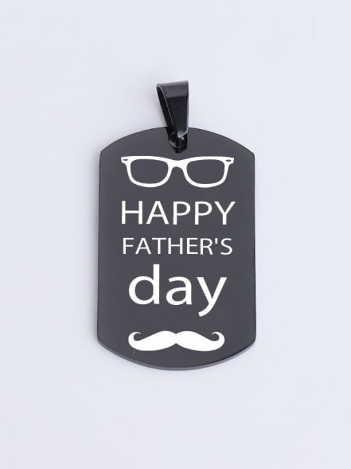 black Stainless Steel Father's Day Army Brand Gift Pendant