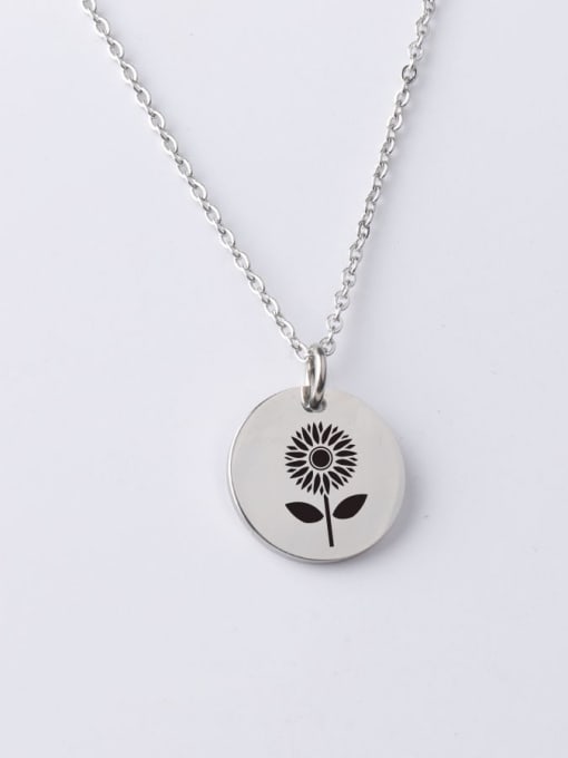 MEN PO Stainless steel Round Minimalist Necklace 2