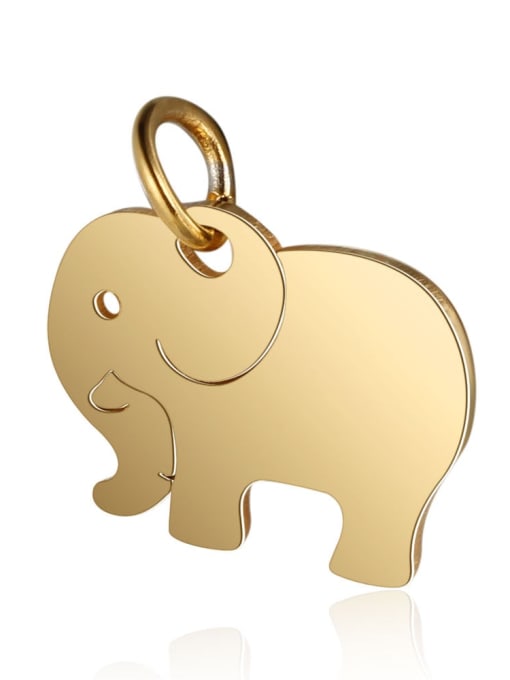 FTime Stainless steel Elephant Charm Height : 14 mm , Width: 16 mm 0