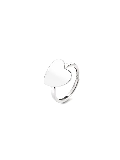 TAIS 925 Sterling Silver Heart Trend Band Ring 0