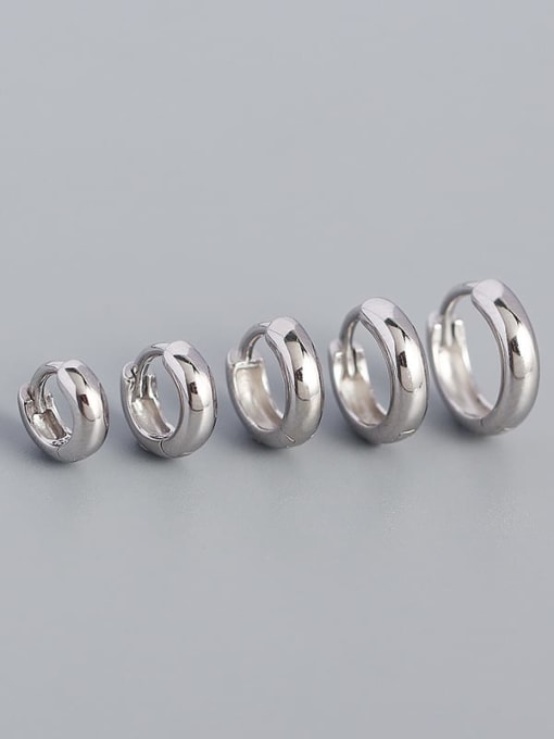 ACEE 925 Sterling Silver Geometric Minimalist Huggie Earring