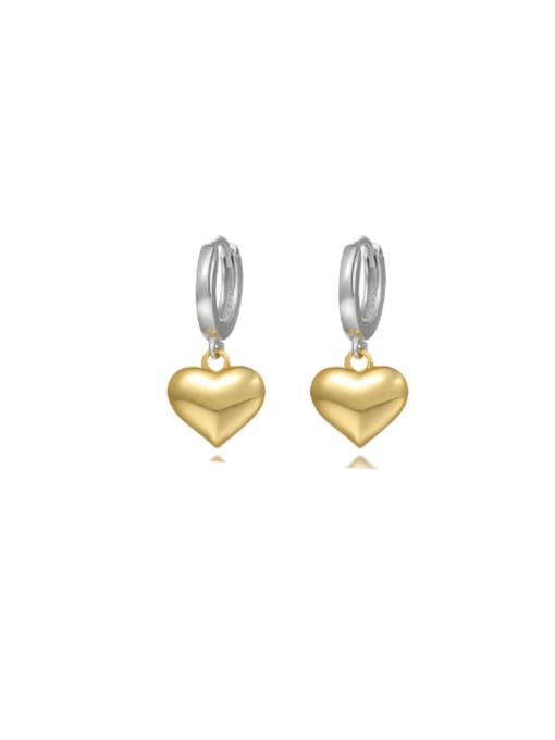 YUANFAN 925 Sterling Silver Heart Minimalist Huggie Earring 0