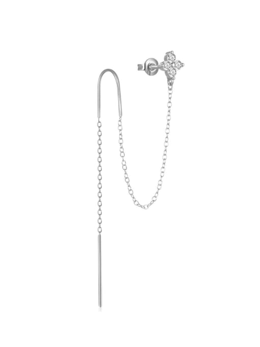 YUANFAN 925 Sterling Silver Tassel Minimalist Single Earring(Single-Only One) 0