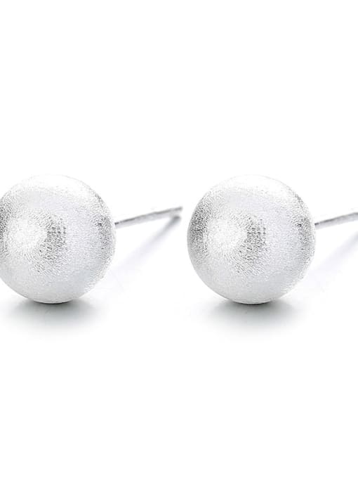 241FR5mm About  0.7g pairs 925 Sterling Silver Bead Geometric Minimalist Stud Earring