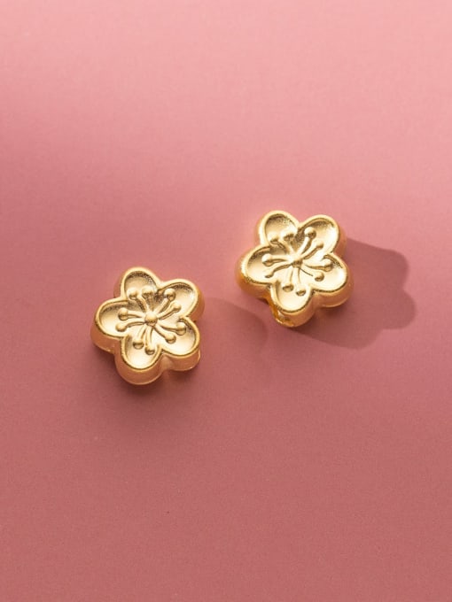 925 Silver Plating Gold 925 Sterling Silver Flower Dainty Charms