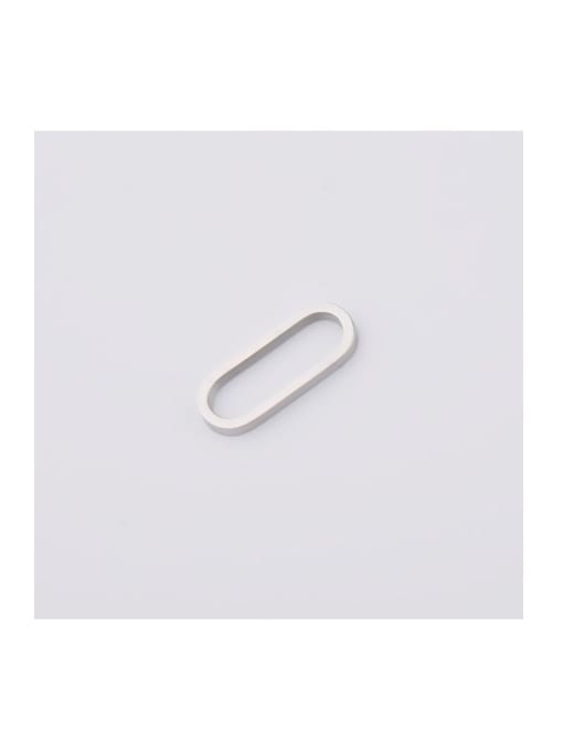 MEN PO Stainless steel egg-shaped buckle flat buckle earring accessories 0