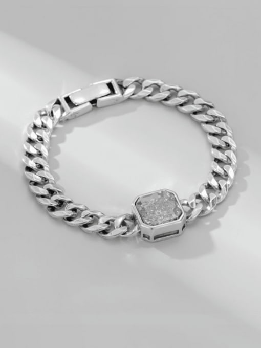 ARTTI 925 Sterling Silver Geometric Vintage Hollow Chain  Bracelet