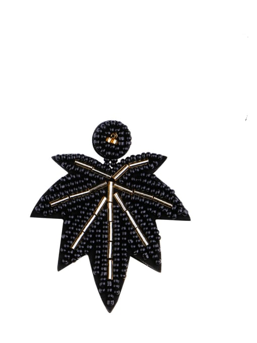 E68696 Non-woven fabric Bead  Geometric Bohemia Hand-Woven  Drop Earring