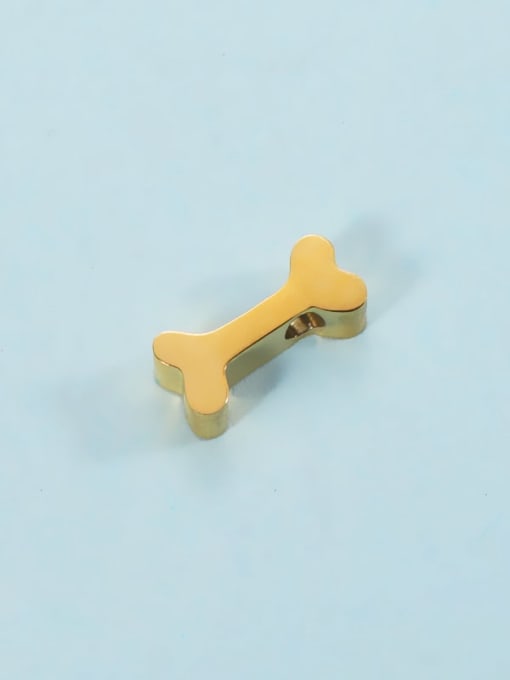 golden Stainless steel dog bone beads