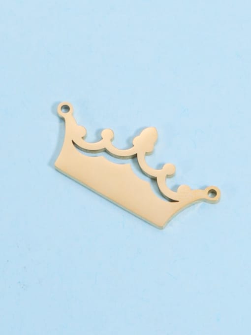 golden Stainless steel Crown Trend Pendant/Linker