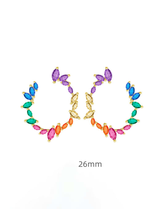 A&T Jewelry 925 Sterling Silver Cubic Zirconia Flower Luxury Stud Earring 3