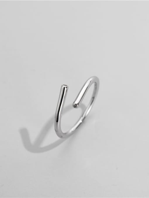 ARTTI 925 Sterling Silver Irregular Minimalist Band Ring 0
