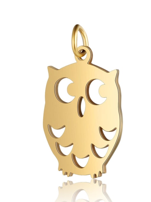 X T559D 2 Stainless steel Owl Charm Height :13.5mm , Width: 24 mm