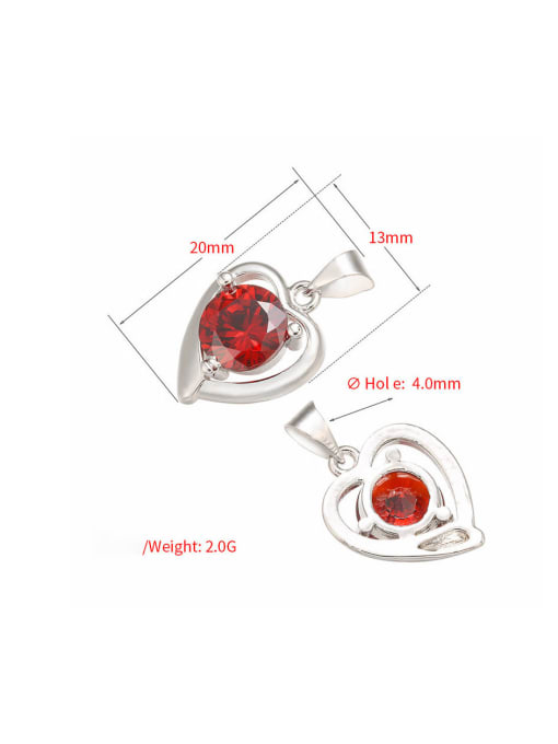 KOKO Bronze Colored Diamond Heart-Shaped Zircon Pendant 1