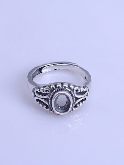 Supply 925 Sterling Silver Geometric Ring Setting Stone size: 5*7mm 0
