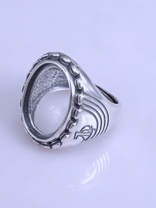 Supply 925 Sterling Silver Geometric Ring Setting Stone size: 15*20mm 1