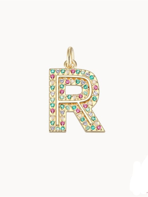 Gold Pendant R 925 Sterling Silver Cubic Zirconia Dainty Letter Pendant