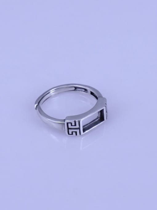 Supply 925 Sterling Silver Rectangle Ring Setting Stone size: 4*8mm 2