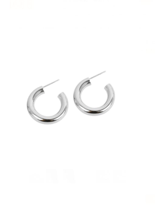 PNJ-Silver 925 Sterling Silver Geometric Minimalist Stud Earring 0