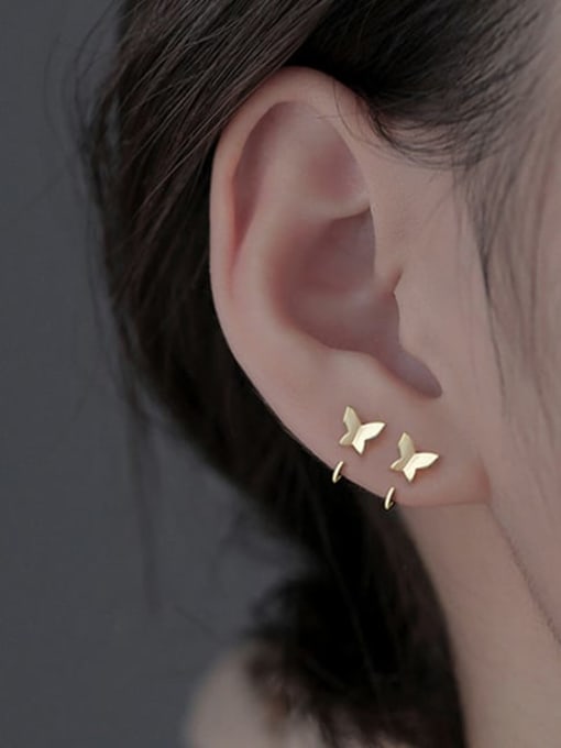 ZEMI 925 Sterling Silver Butterfly Trend Stud Earring 1