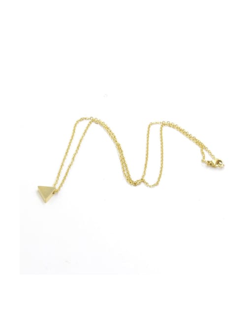 golden Stainless steel Triangle Minimalist Necklace