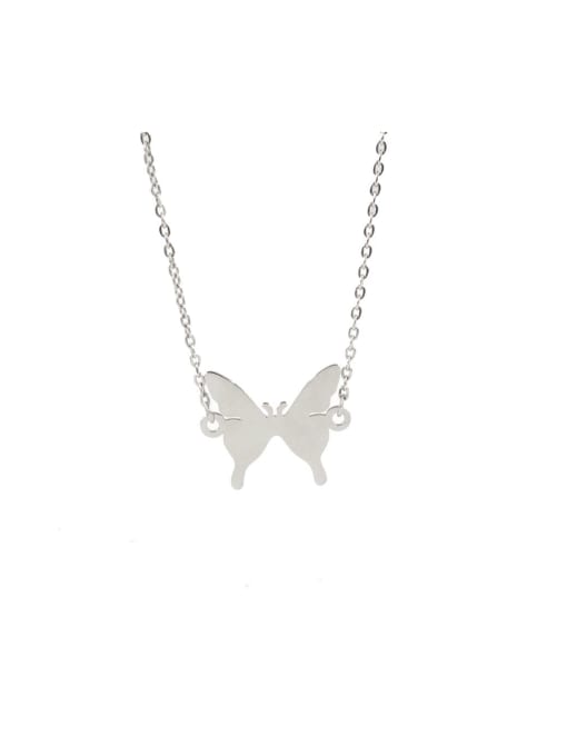 MEN PO Stainless steel Butterfly Minimalist Necklace 0