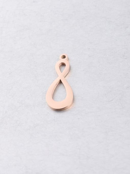 Rose Gold Stainless steel number 8 infinity symbol pendant