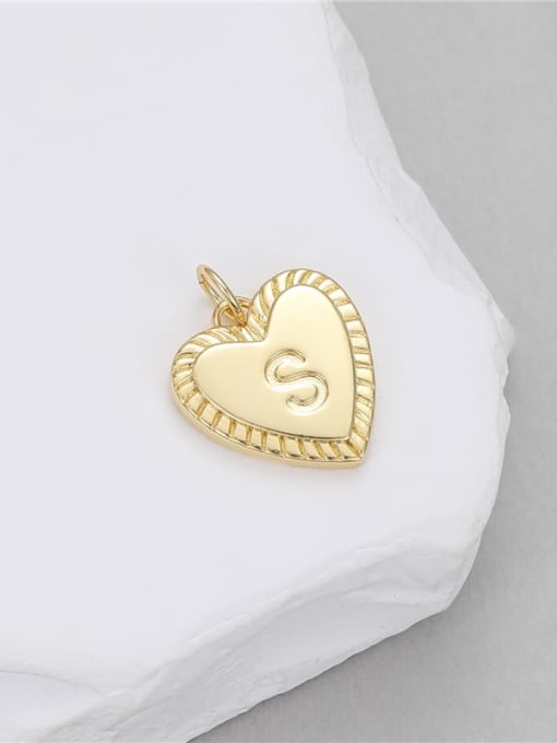 H 10530 Brass Minimalist Heart DIY Pendant