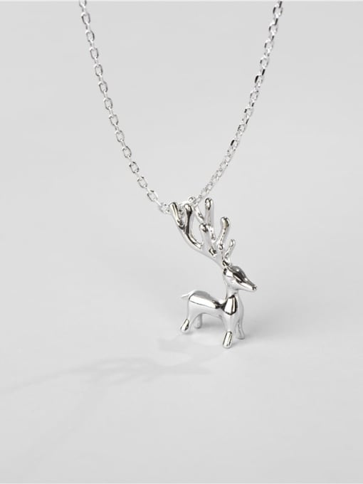 Fawn Necklace 925 Sterling Silver Deer Minimalist Necklace