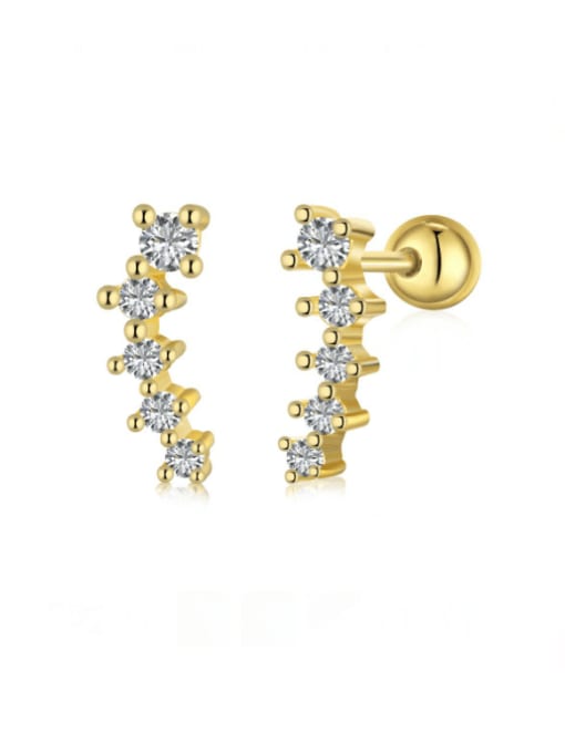STL-Silver Jewelry 925 Sterling Silver Cubic Zirconia Geometric Minimalist Drop Earring