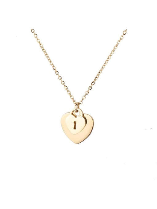 MEN PO Stainless steel Heart Minimalist Necklace 1