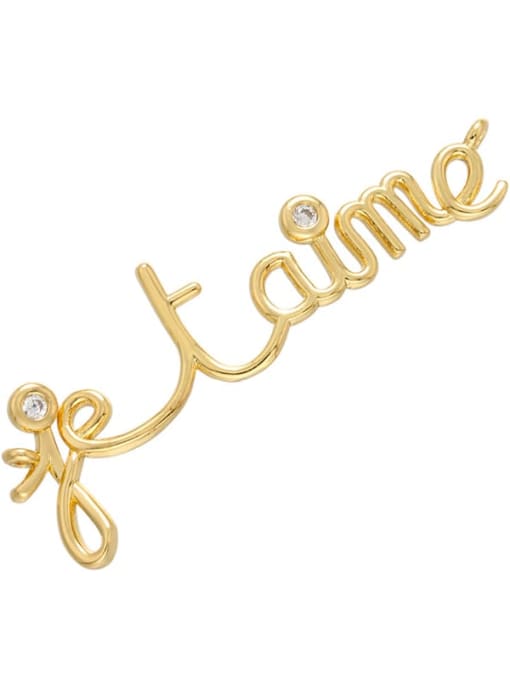 1 Micro-set letter pendant TOI MOI trend jewelry accessories necklace connector