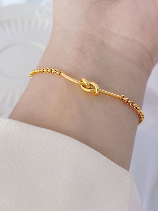 Knot Gold Bracelet Titanium Steel Irregular Cute Link Bracelet