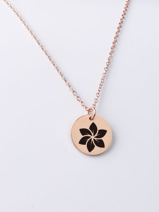 Rose gold yp001 86 20mm Stainless steel Flower Minimalist Necklace