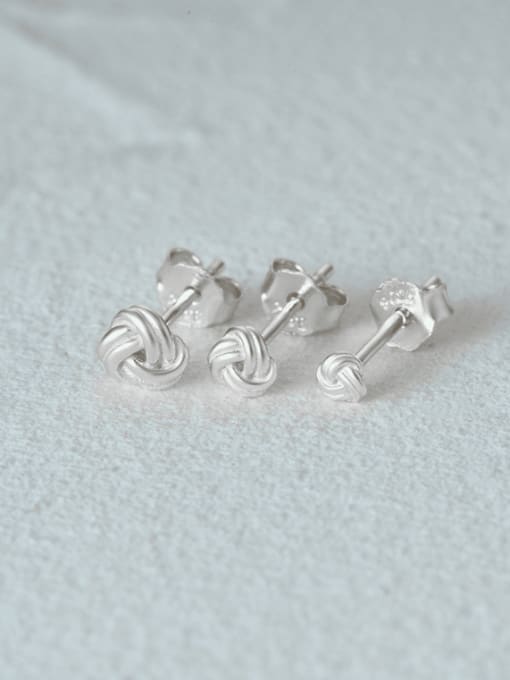 3 pieces per set in platinum 925 Sterling Silver Geometric Minimalist Stud Earring