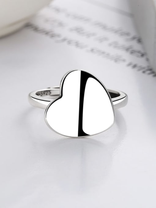 TAIS 925 Sterling Silver Heart Trend Band Ring 3