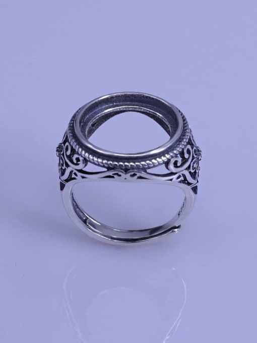 Supply 925 Sterling Silver Round Ring Setting Stone size: 14*14mm 0