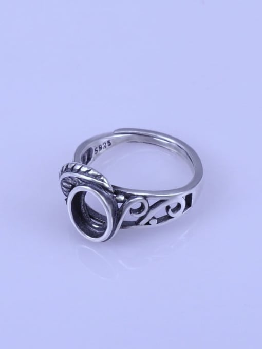 Supply 925 Sterling Silver Oval Ring Setting Stone size: 6*8mm 2