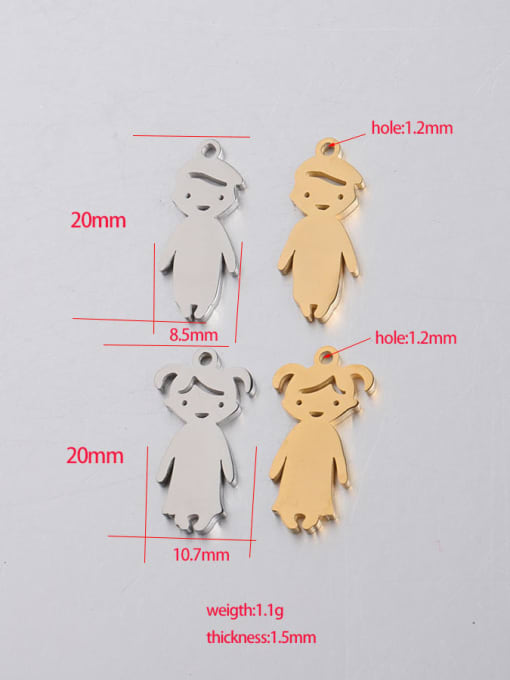 MEN PO Stainless steel boy and girl couple pendant 2