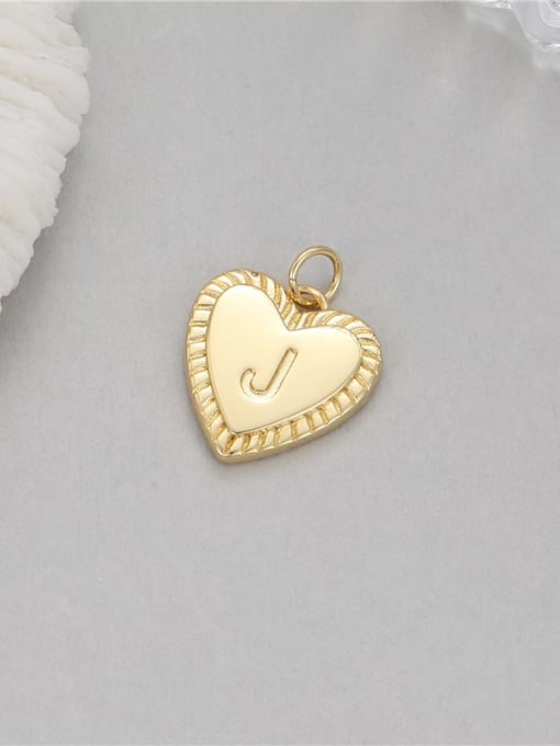 H 10521 Brass Minimalist Heart DIY Pendant