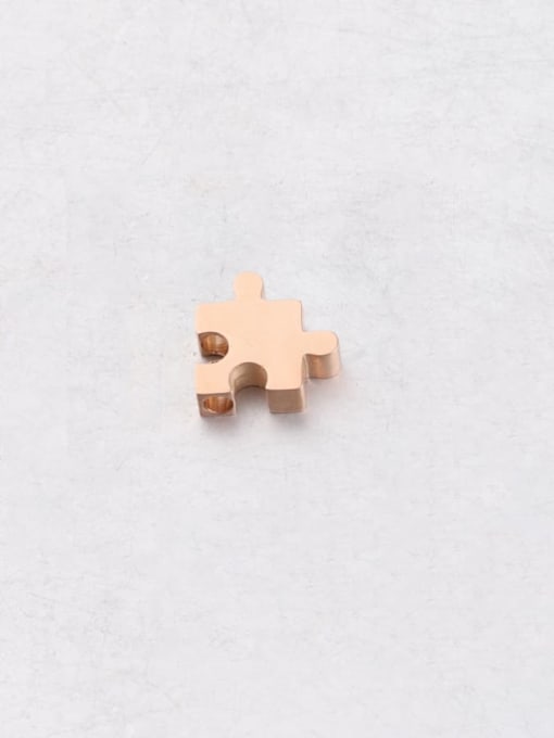 Rose Gold Stainless steel puzzle small beads