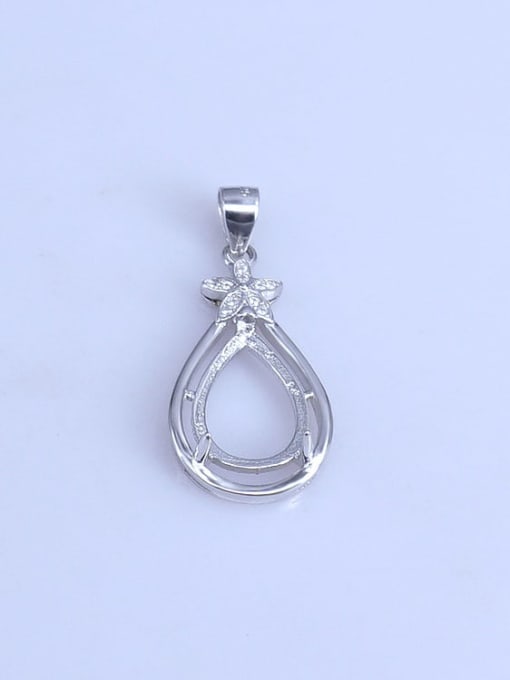 Supply 925 Sterling Silver Water Drop Pendant Setting Stone size: 10*14mm